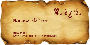 Maracz Áron névjegykártya